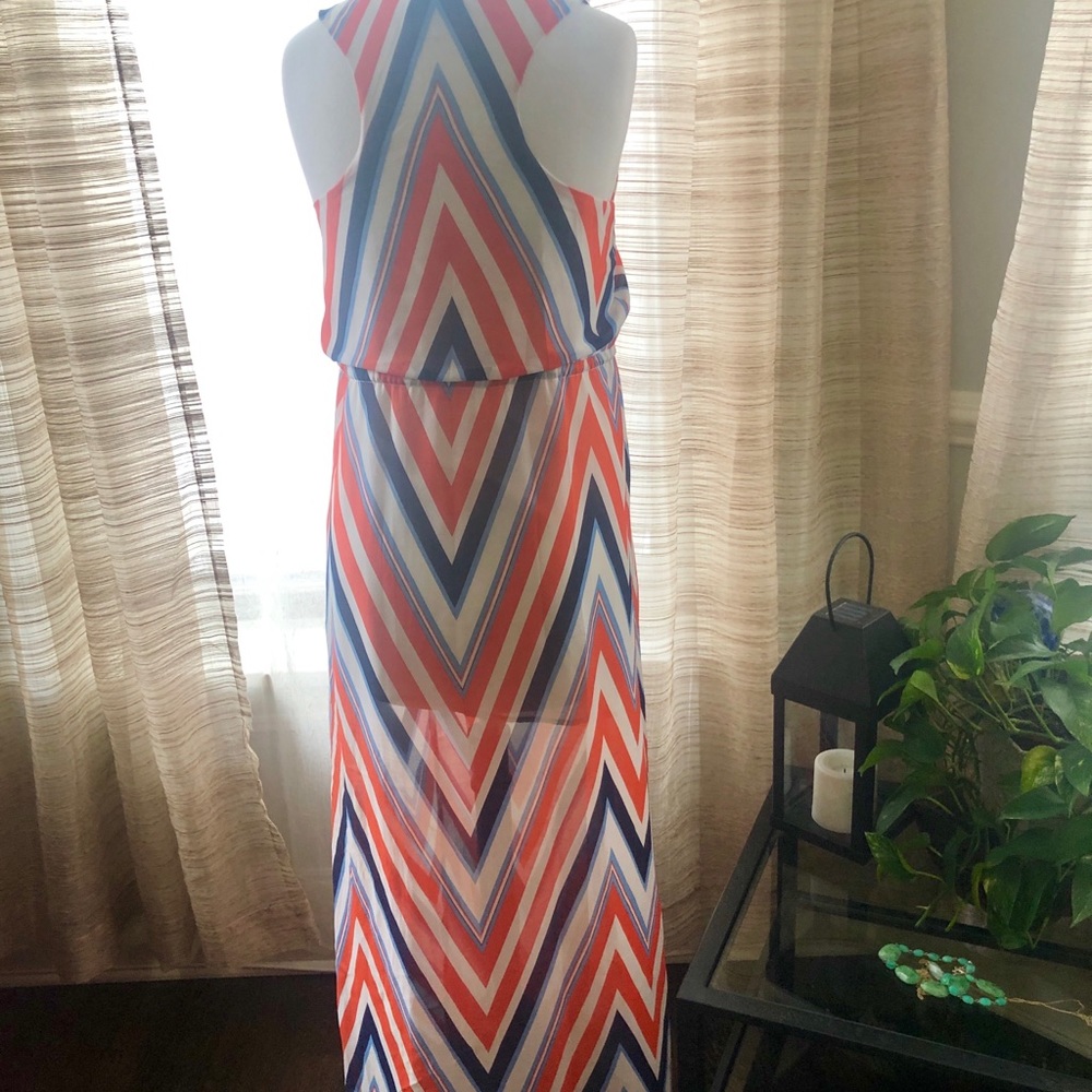 Zig zag maxi dress
